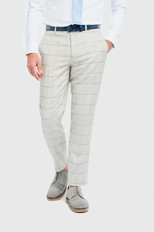 GABRIEL SLATE TAILORED FIT TROUSERS