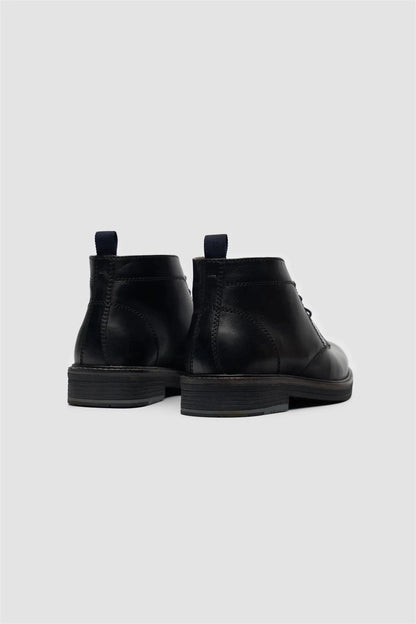 Cavani Austin Black Leather Boots