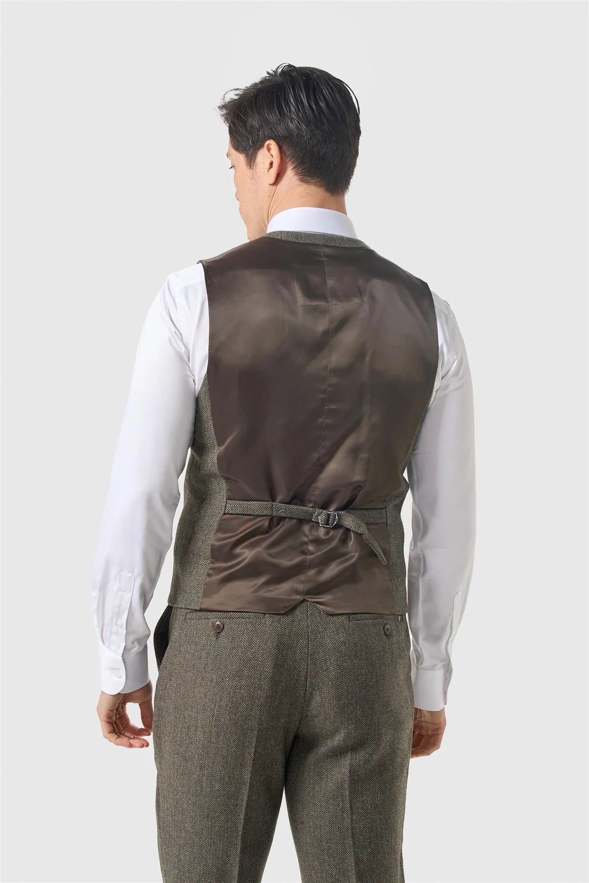 Cavani Thomas Sage Tweed Three Piece Suit