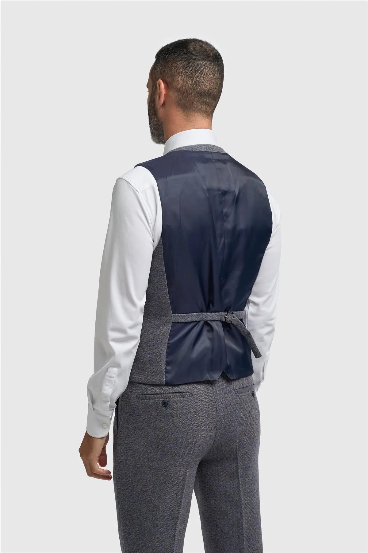 Cavani Thomas Savoy Grey Tweed Waistcoat