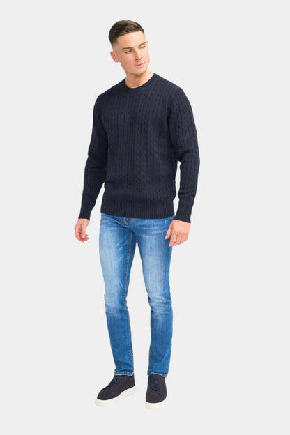 FOSTON NAVY WOOL JUMPER