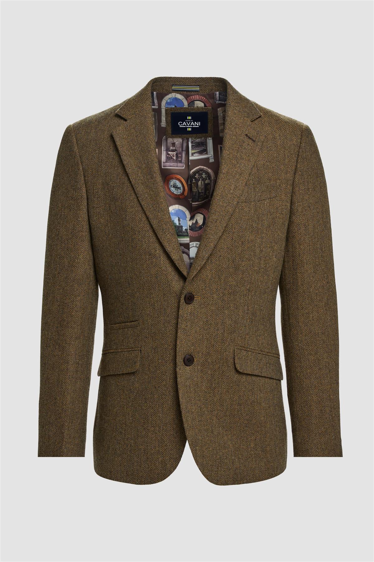 Cavani Thomas Brown Tweed Blazer