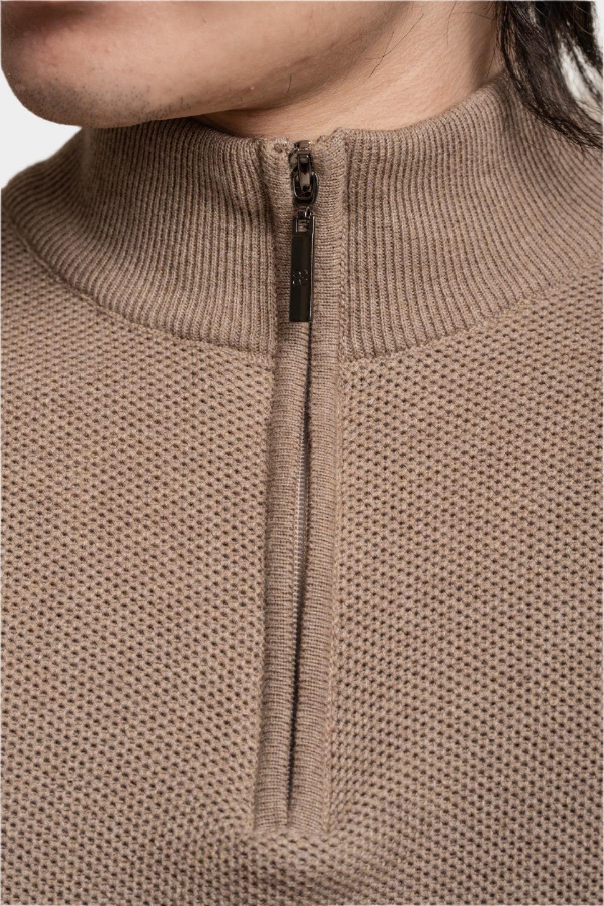 KYLE FAWN HALF ZIP KNIT