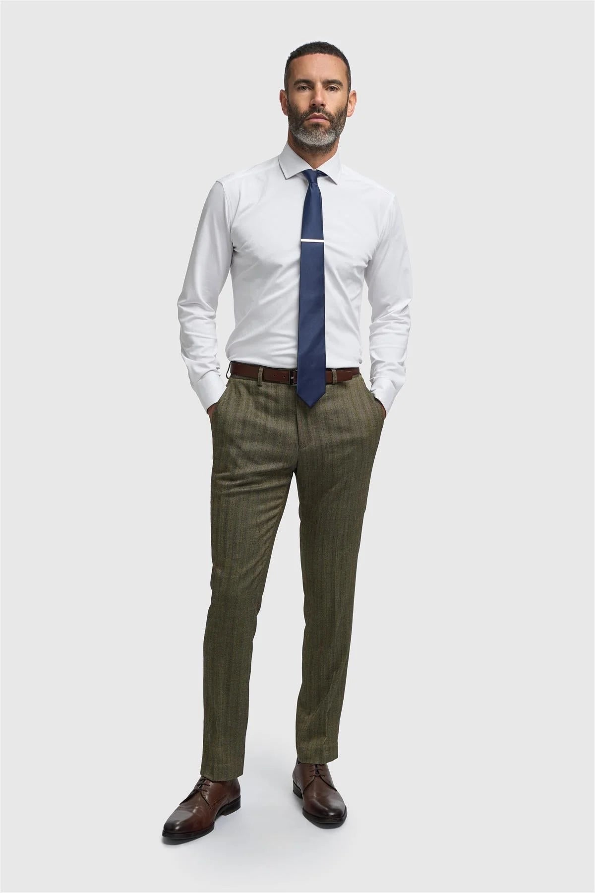 Cavani Damon Sage Tweed Trousers
