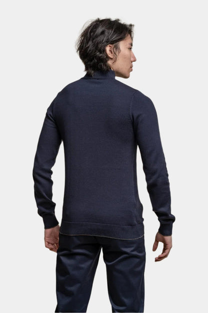 KYLE NAVY HALF ZIP KNIT