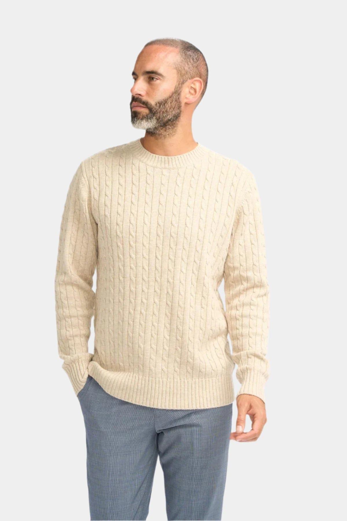 FOSTON FAWN WOOL JUMPER