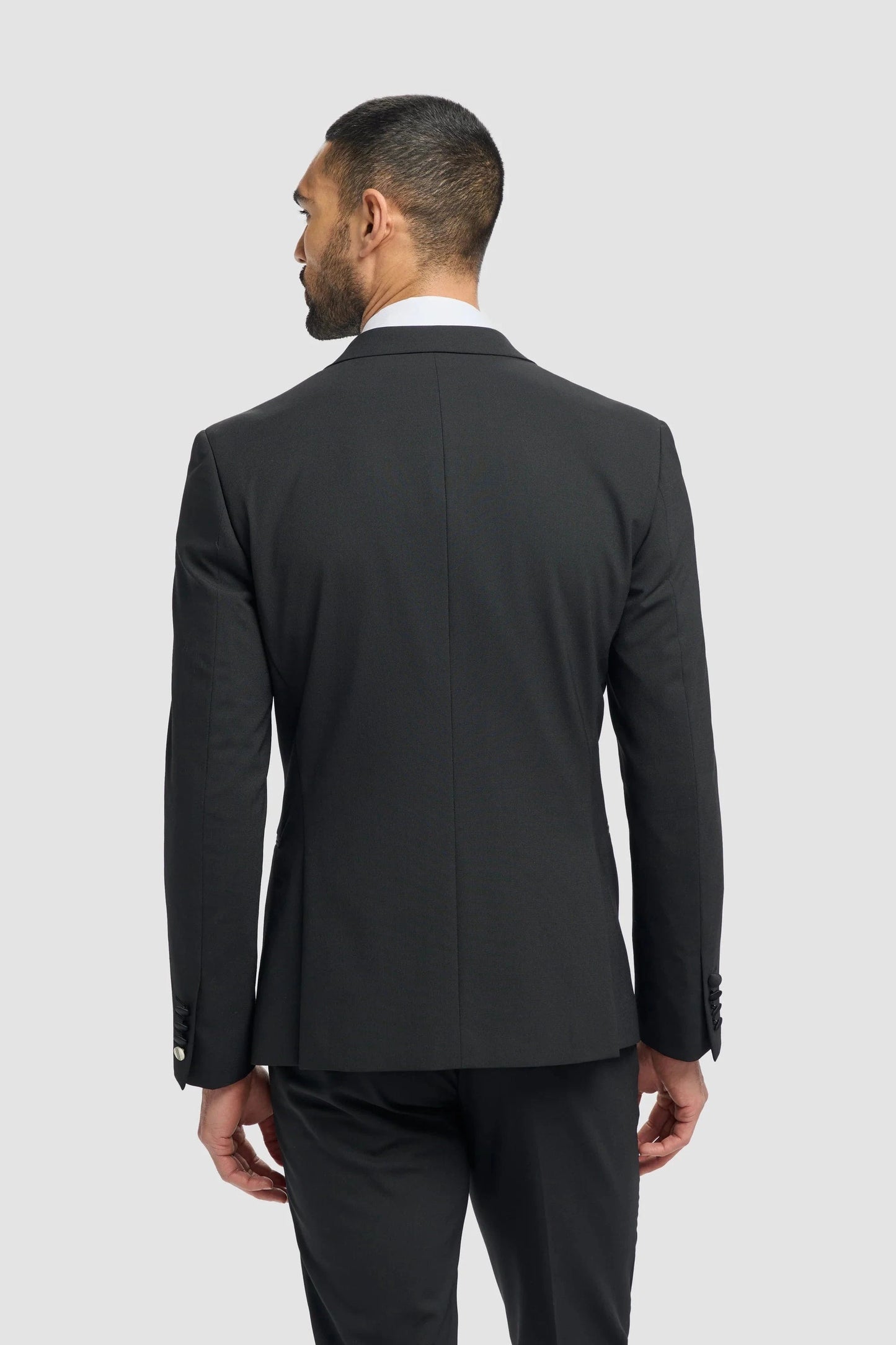 CAVANI ASPEN BLACK DOUBLE-BREASTED BLAZER