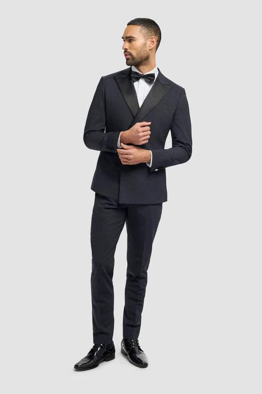 Cavani Aspen Midnight Navy Double Breasted 2-Piece Suit