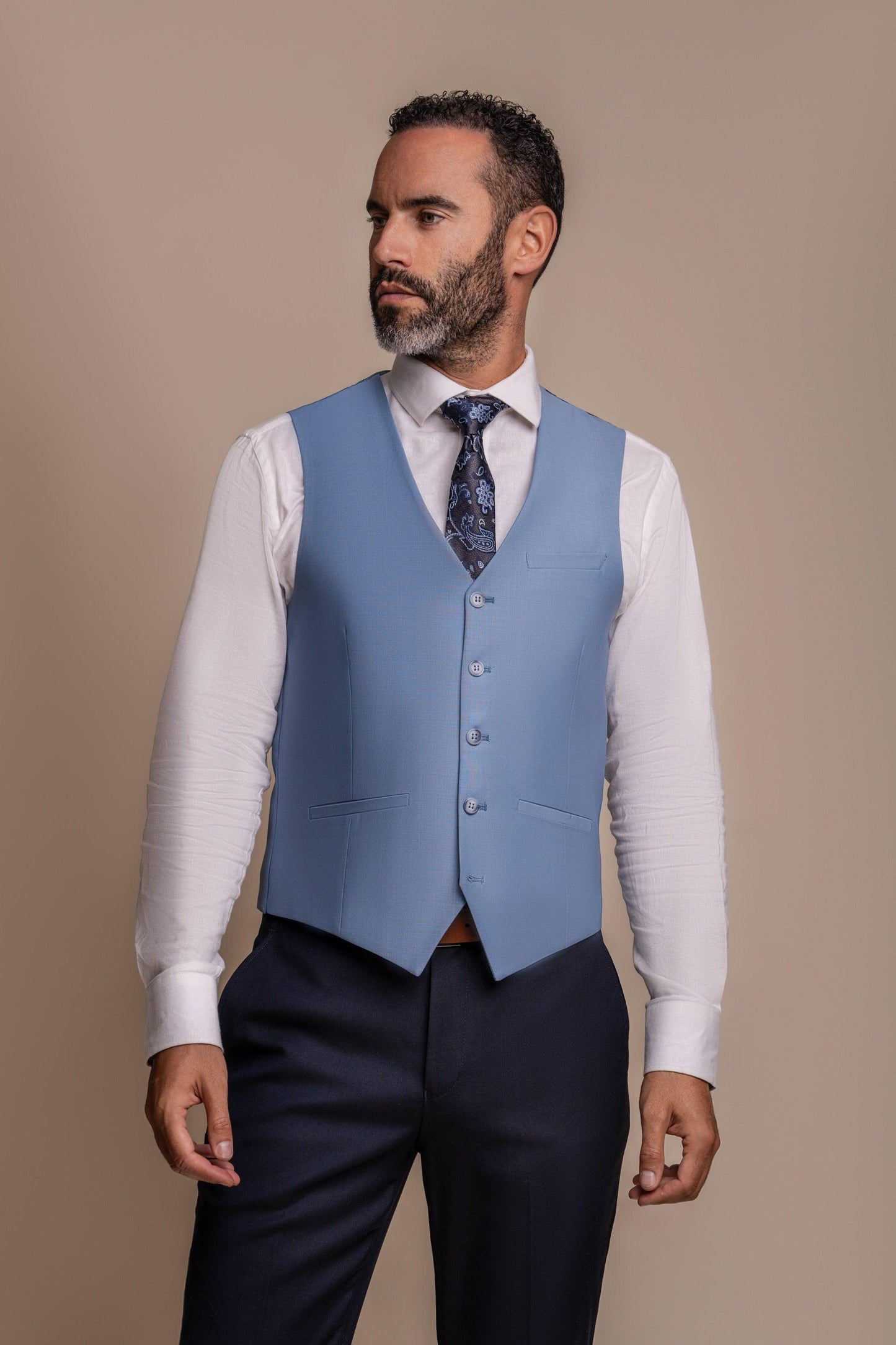 BOND OCEAN BLUE WITH BARESI TROUSERS 3-PIECE SUIT