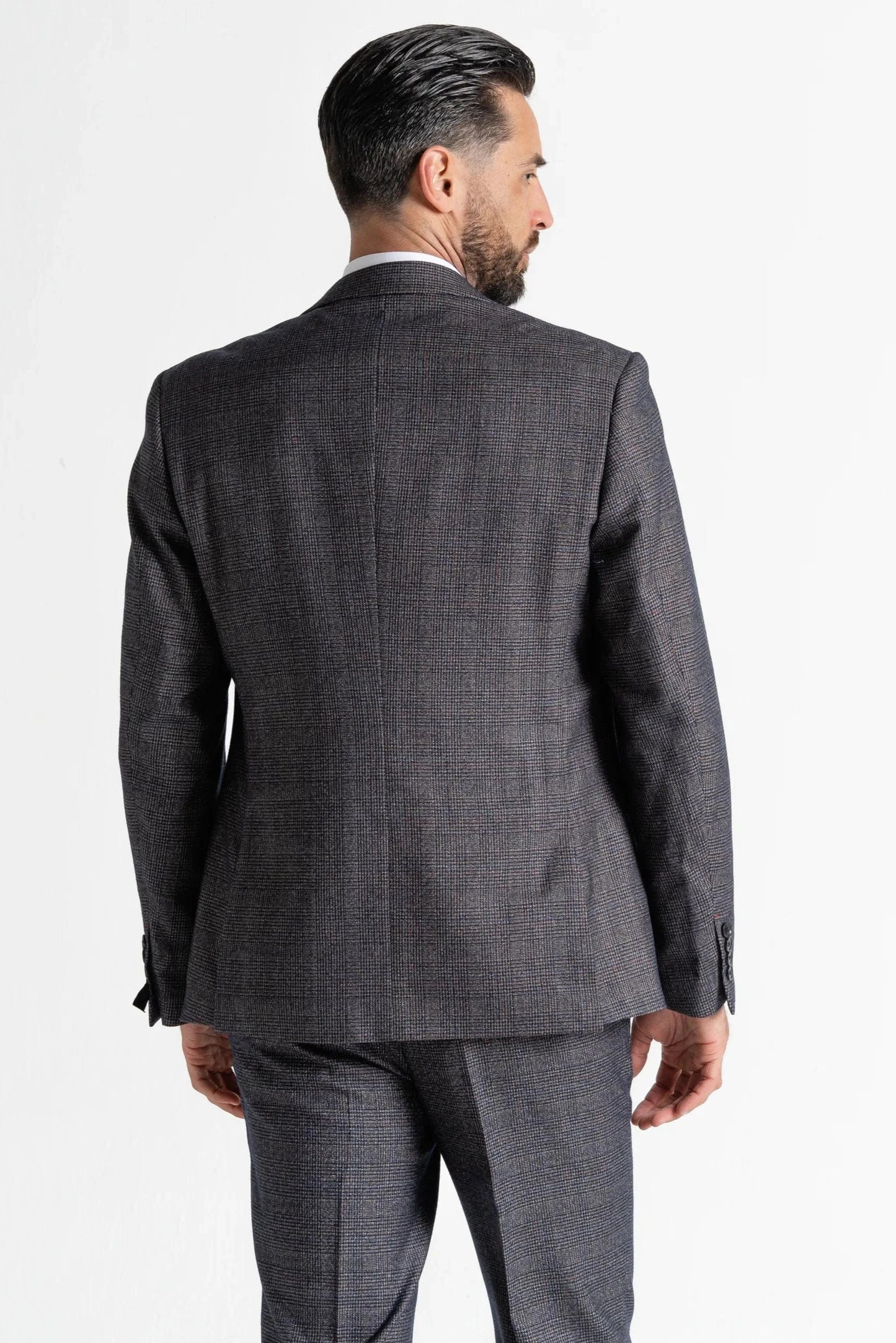 V2 CLASSIC CHARLES BLACK TWEED 3-PIECE SUIT