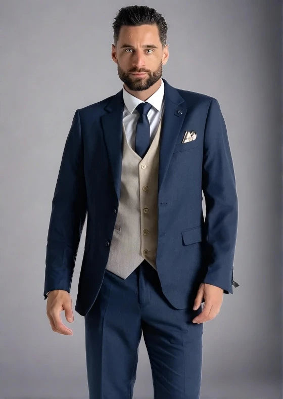 Suit Republic - Lennox: Cream double-breasted waistcoat (also available in  navy) was €69, now only €39. Shop online www.suitrepublic.ie | Facebook