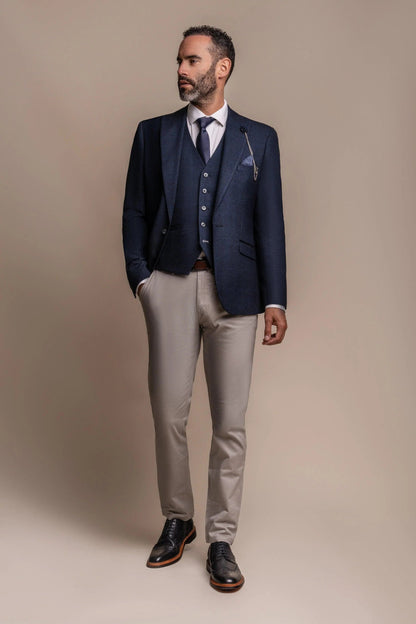 CARIDI NAVY WITH DAKOTA STONE CHINOS