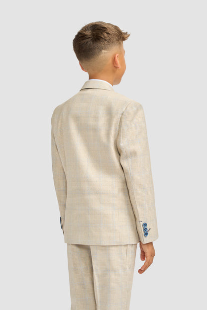 CAVANI CARIDI BOYS BEIGE 3 PIECE SUIT