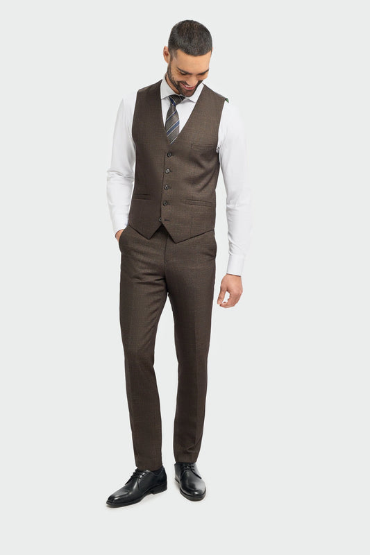 Cavani Caridi Brown Waistcoat