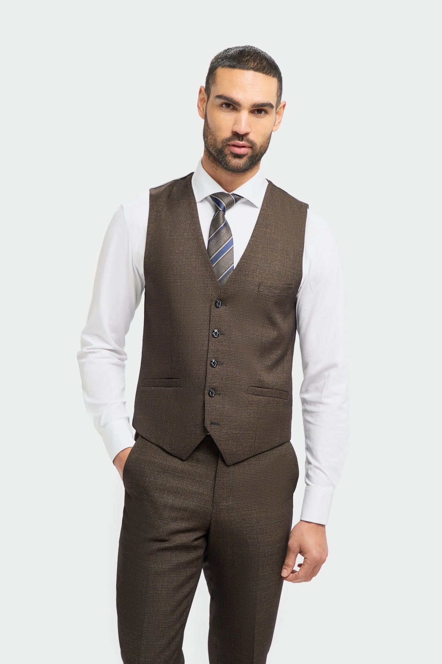 Cavani Caridi Brown Waistcoat