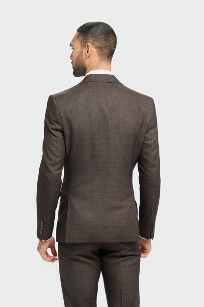 CAVANI CARIDI BROWN CHECK BLAZER