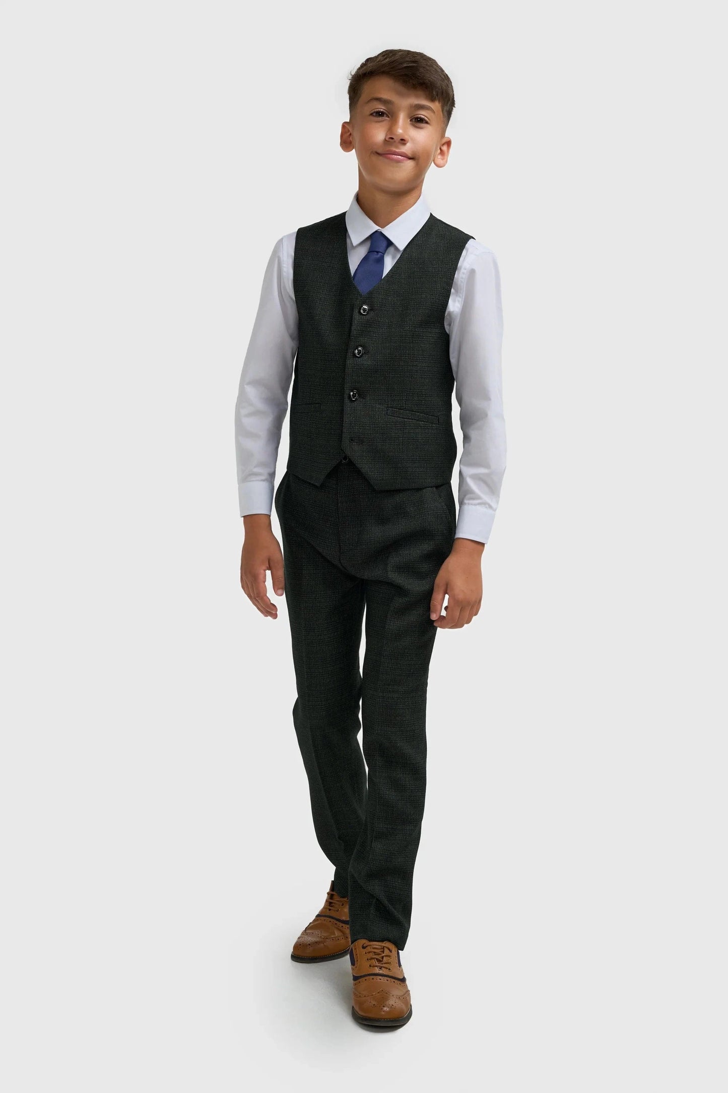 Cavani Caridi Olive Boys 3-Piece Suit