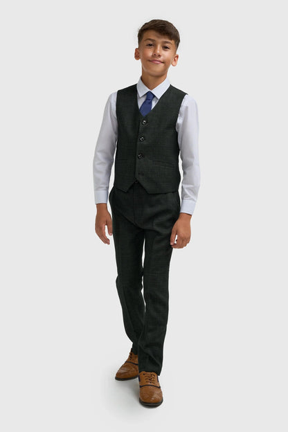 Cavani Caridi Olive Boys 3-Piece Suit