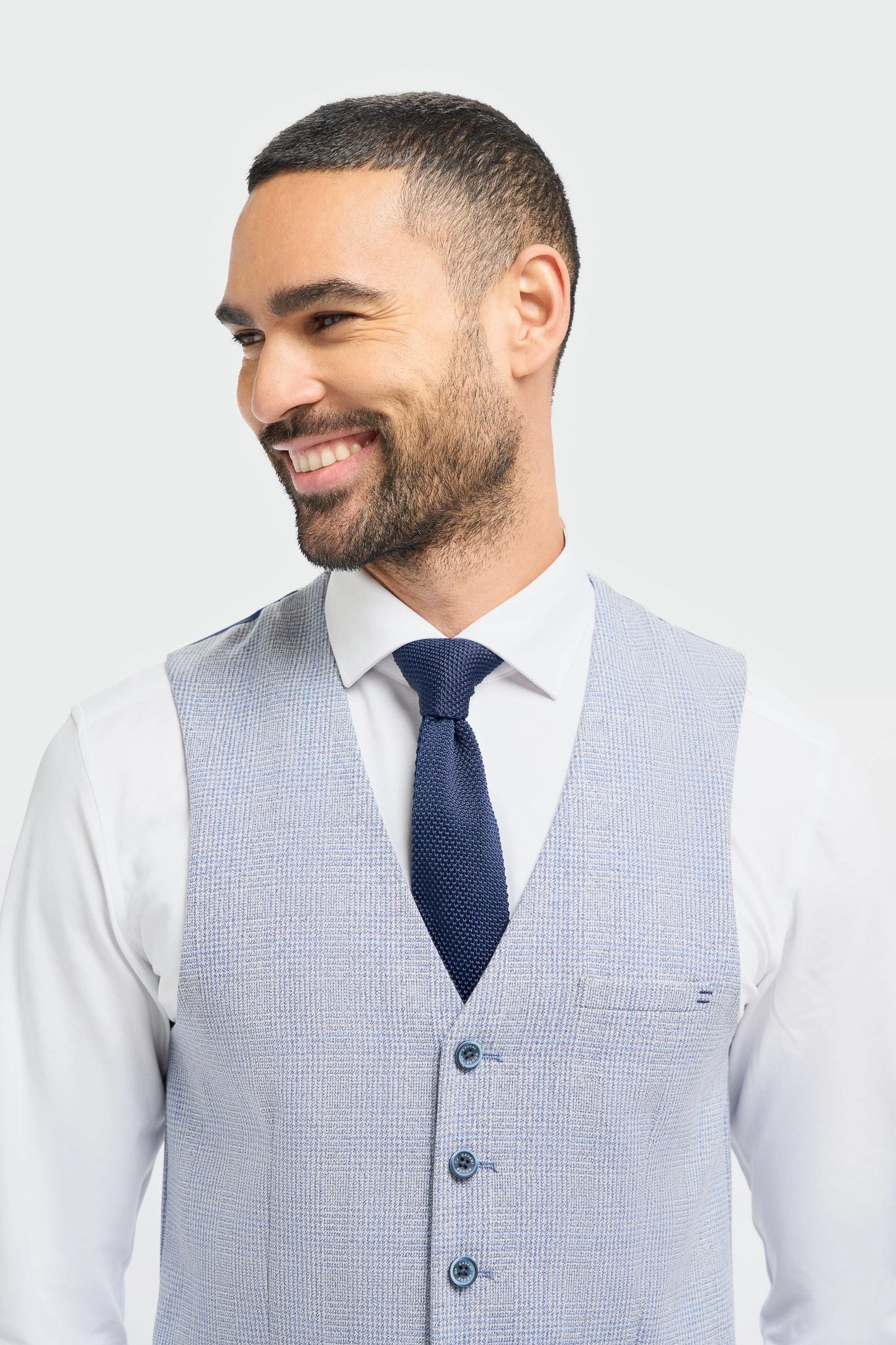 Cavani Caridi Sky Blue Waistcoat
