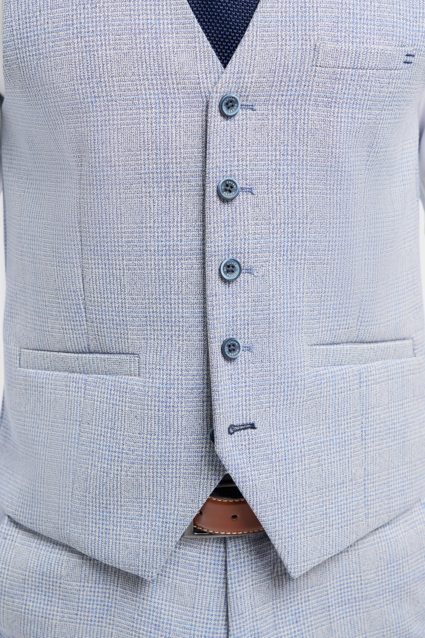 Cavani Caridi Sky Blue Waistcoat