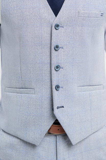 Cavani Caridi Sky Blue Waistcoat