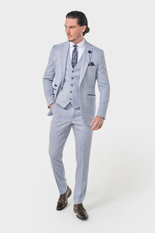 Cavani Caridi Sky Three Piece Suit