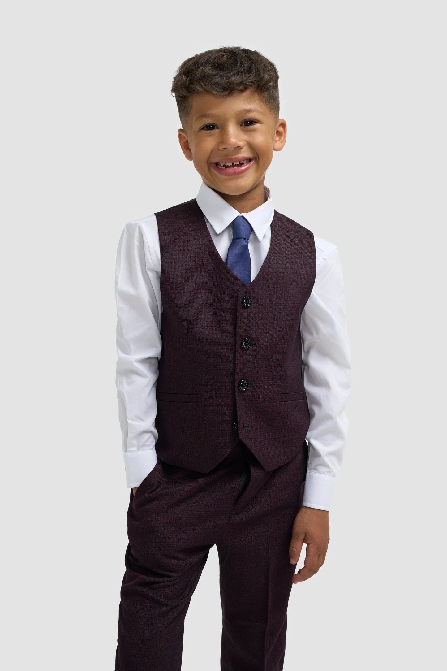 Cavani Caridi Wine Boys 3-Piece Suit