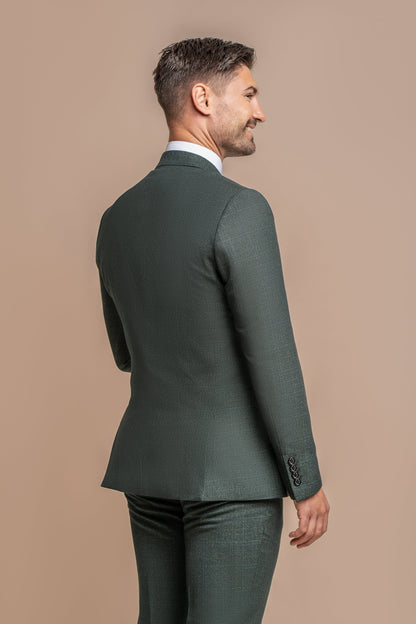 CARIDI OLIVE SUIT WITH GEORGI FLORAL WAISTCOAT