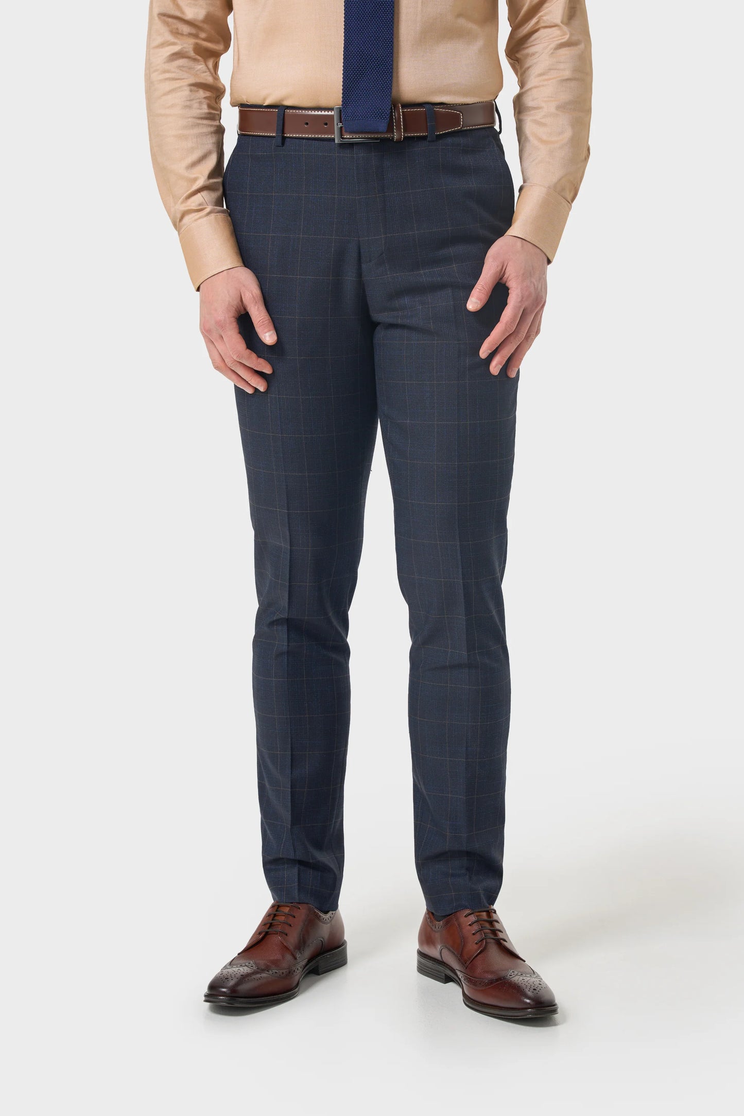 Cavani Torino Navy Slim Trousers. 