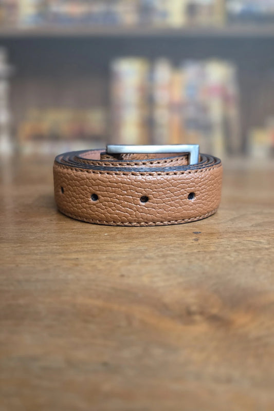 Cavani Tan Grain Leather Belt