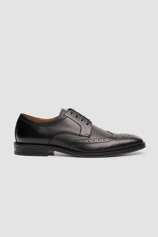 Cavani Lorenzo Black Leather Shoes