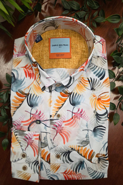 DARIO BELTRAN WARM PALMS PRINT SHIRT
