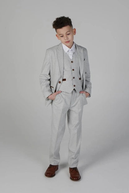 MARK BOYS STONE CHECK 3 PIECE SUIT