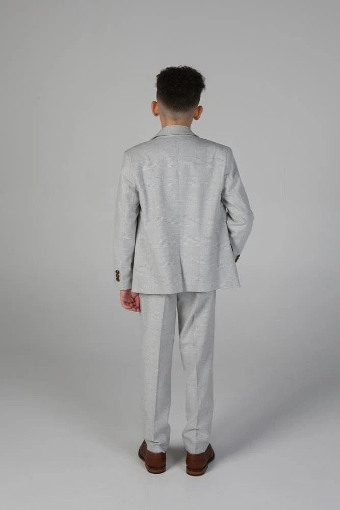 MARK BOYS STONE CHECK 3 PIECE SUIT