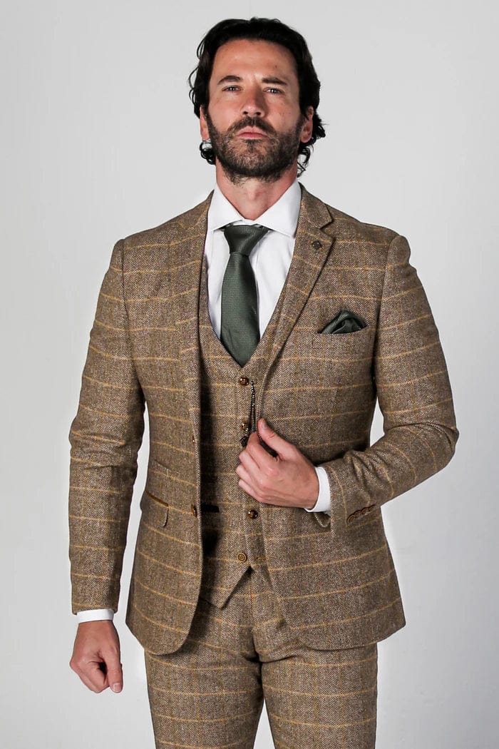 HARRIS BROWN TWEED BLAZER