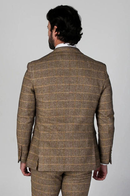 PAUL ANDREW HARRIS BROWN TWEED BLAZER