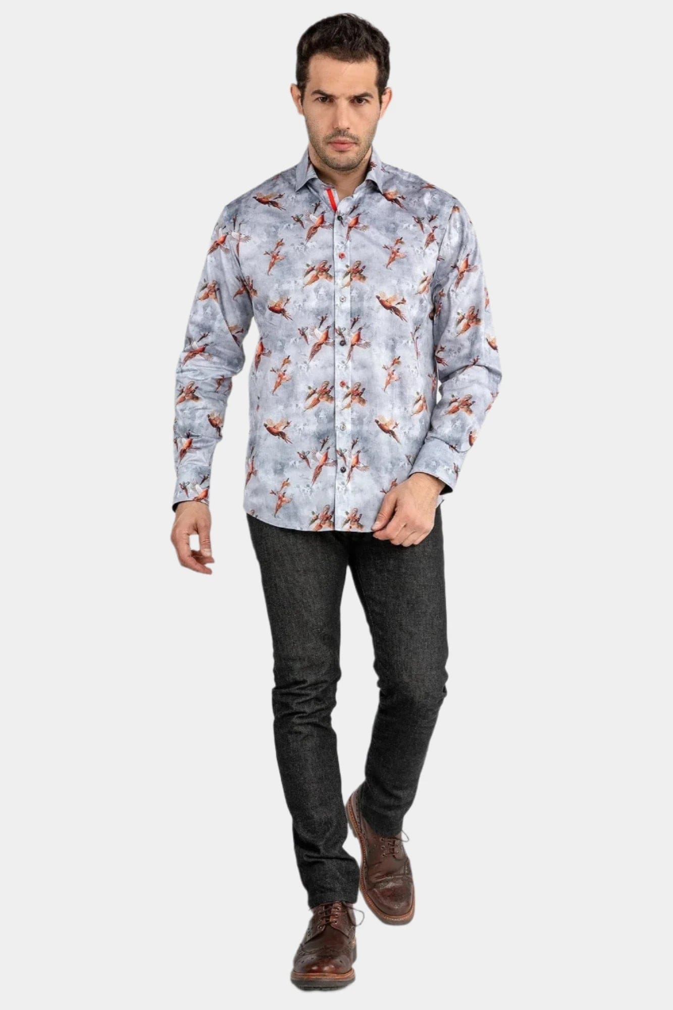 PHEASANTS FLYING PRINT SHIRT