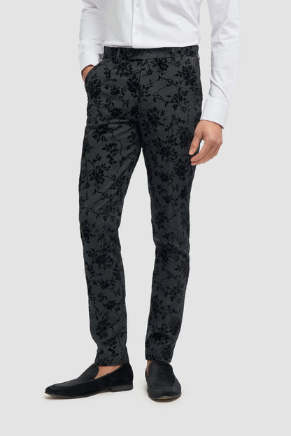 Cavani Georgi Black Floral Trousers