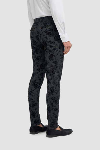 Cavani Georgi Black Floral Trousers