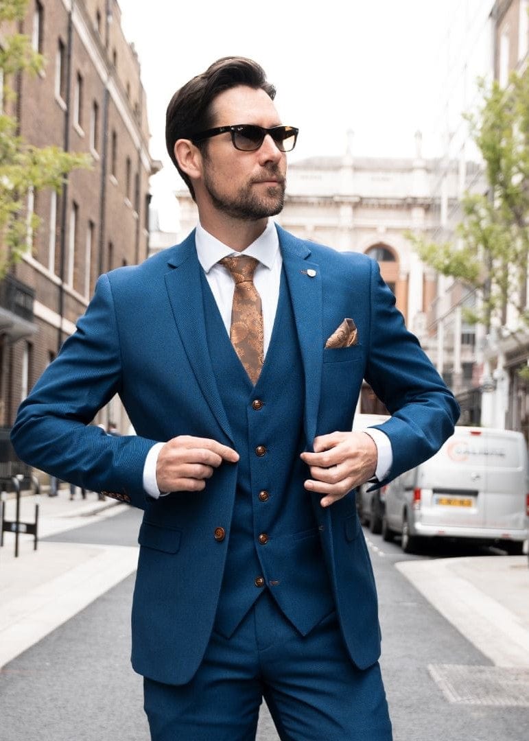 Paul Andrew Mayfair Royal Blue 3-Piece Suit | Menz Suits