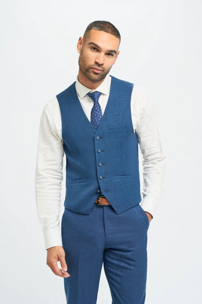 Cavani Miami Blue Waistcoat