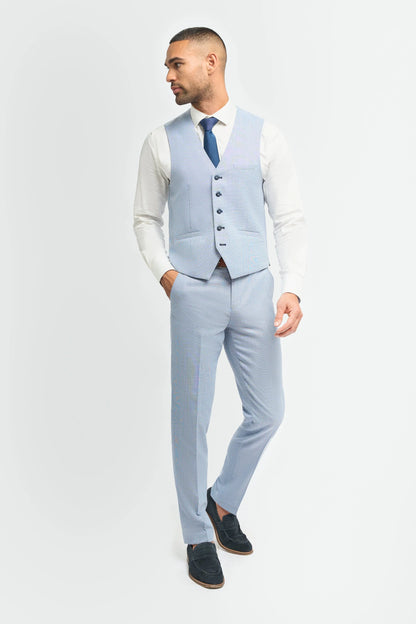 Cavani Miami Sky Blue Waistcoat