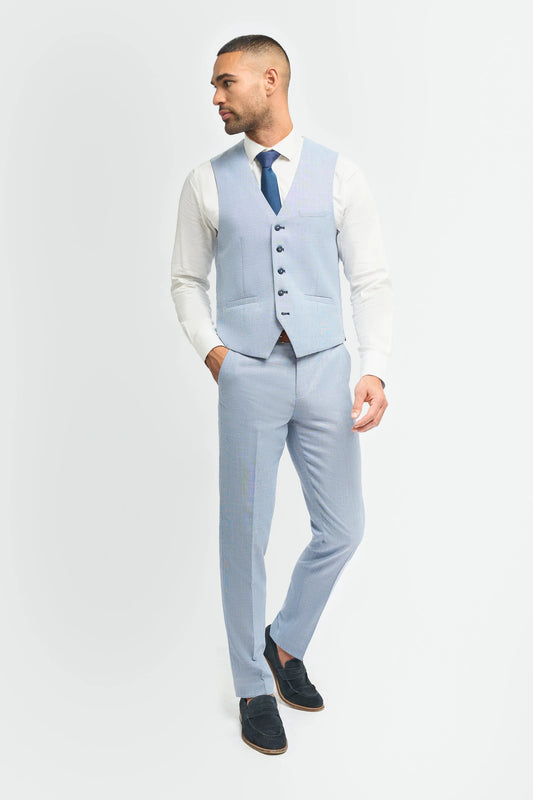 Cavani Miami Sky Blue Waistcoat