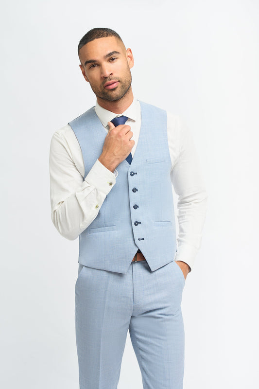 Cavani Miami Sky Blue Waistcoat
