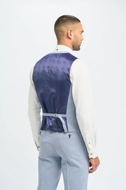 Cavani Miami Sky Blue Waistcoat