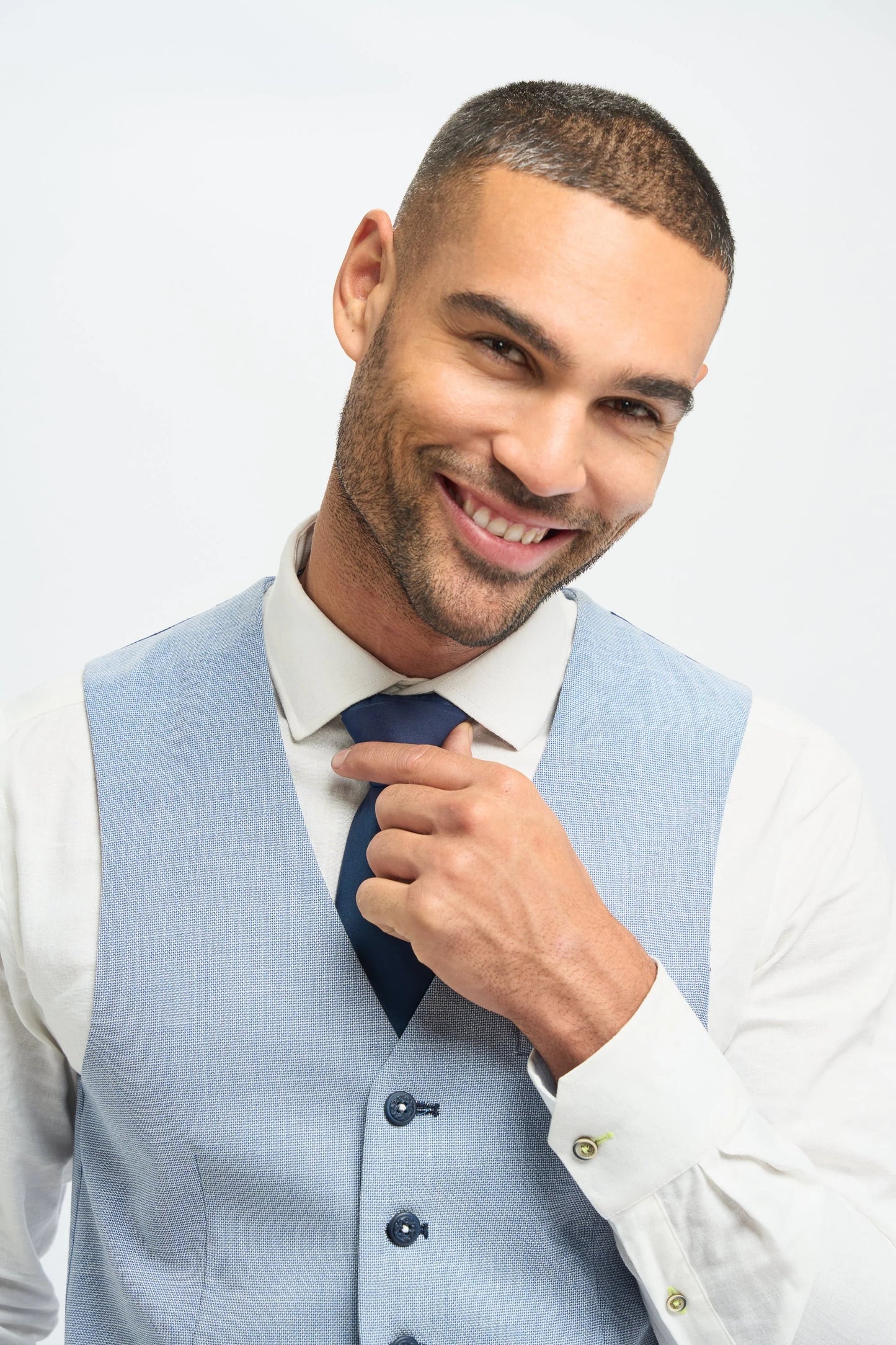 Cavani Miami Sky Blue Waistcoat