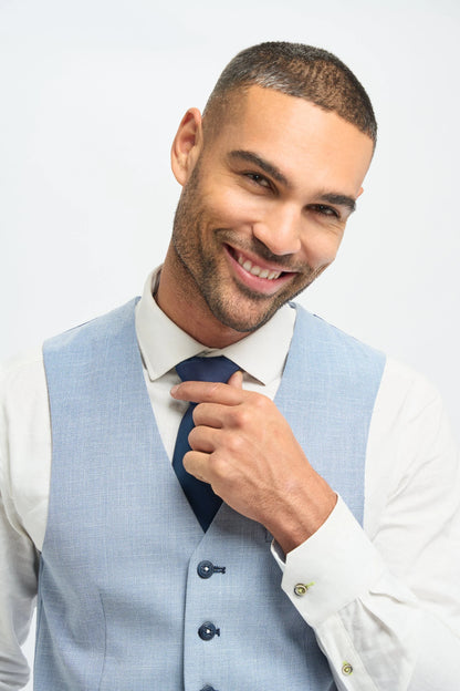 Cavani Miami Sky Blue Waistcoat