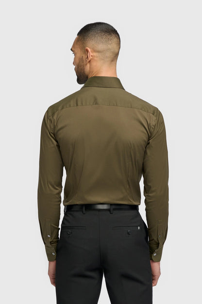 Cavani Monaco Olive Slim Fit Shirt