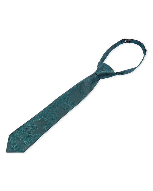 PAUL ANDREW BOYS GREEN PAISLEY TIE