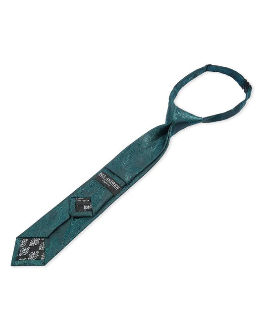 PAUL ANDREW BOYS GREEN PAISLEY TIE